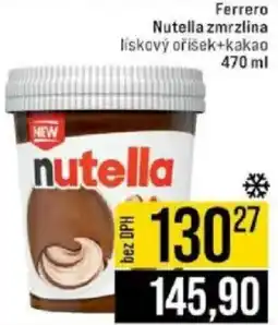 Jip Ferrero Nutella zmrzlina liskový oříšek+kakao nabídka