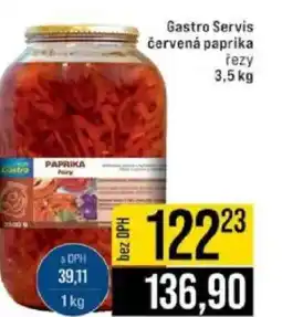 Jip Gastro Servis červená paprika řezy nabídka