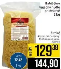Jip Babiččiny vaječné nudle polévkové nabídka
