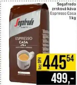 Jip Segafredo zrnková káva Espresso Casa nabídka