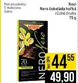 Jip Novi Nero čokoláda hořká nabídka