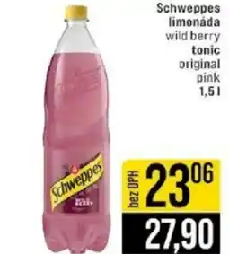 Jip Schweppes limonáda wild berry tonic nabídka