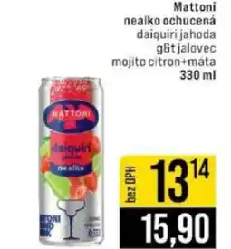 Jip Mattoni nealko ochucená nabídka