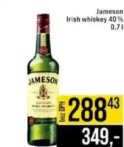 Jip Jameson Irish whiskey 40% nabídka