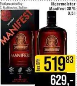 Jip Jägermeister Manifest 38% nabídka
