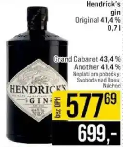 Jip Hendrick's gin nabídka
