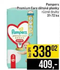 Jip Pampers Premium Care dětské plenky nabídka