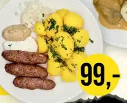 Jip Čevapčiči, cibule, vařené brambory nabídka