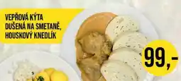 Jip Vepřová kýta dušená na smetaně, houskový knedlík nabídka