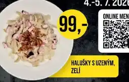 Jip Halušky s uzeným, zelí nabídka