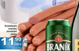 Jip KOSTELECKÉ UZENINY JAVOŘICKÉ PÁRKY nabídka