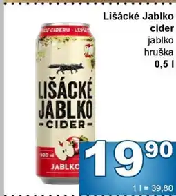 Jip LIŠÁCKÉ JABLKO Cider nabídka