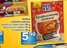 Jip Delikát instantní polévka nabídka