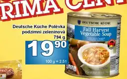 Jip Deutsche Küche Polévka podzimní zeleninová nabídka