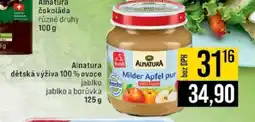 Jip Alnatura dětská výživa 100 % ovoce jablko jablko a borůvka nabídka