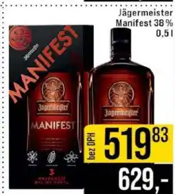 Jip Jägermeister Manifest 38% 0,5l nabídka