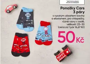 Ponožky Cars 3 páry