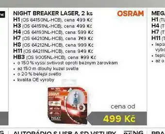 Auto Kelly Autožárovky night breaker laser b3 nabídka