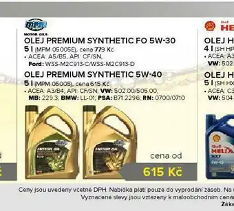 Auto Kelly Mototový olej premium synthetic fo 5w-30 nabídka