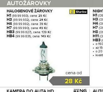 Halogenová žárovka h7