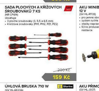 Sada plochých a křížových šroubováků