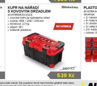 Kufr na nářadí s kovovým držadlem