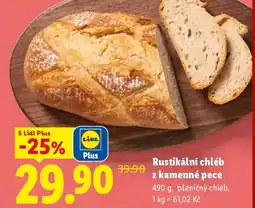 Lidl Rustikální chléb z kamenné pece nabídka