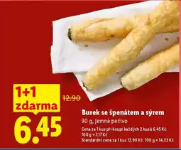 Lidl Burek se špenátem a sýrem nabídka