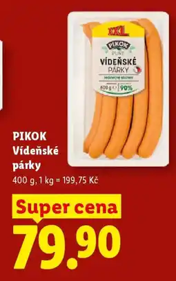 Lidl PIKOK Vídeňské párky nabídka