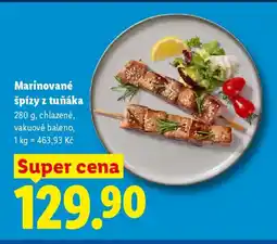 Lidl Marinované špízy z tuňáka nabídka