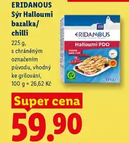 Lidl ERIDANOUS Sýr Halloumi bazalka/ chilli nabídka
