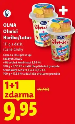 Lidl OLMA Olmíci Haribo/Lotus nabídka