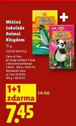 Lidl Mléčná čokoláda Animal Kingdom nabídka