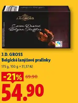 Lidl J.D. GROSS Belgické lanýžové pralinky nabídka