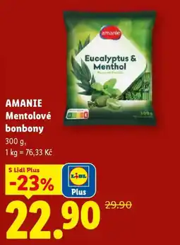 Lidl AMANIE Mentolové bonbony nabídka