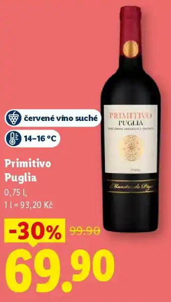 Lidl Primitivo Puglia nabídka
