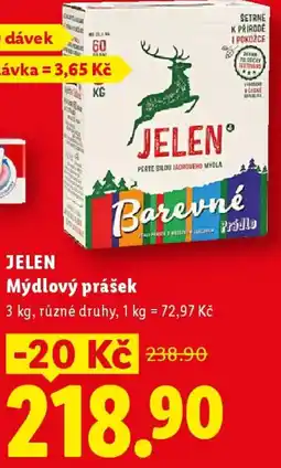 Lidl JELEN Mýdlový prášek nabídka