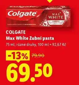 Lidl COLGATE Max White Zubní pasta nabídka