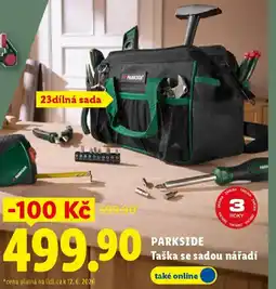 Lidl PARKSIDE Taška se sadou nářadí nabídka