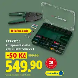 Lidl PARKSIDE Krimpovací kleště s příslušenstvím 5 v 1 nabídka
