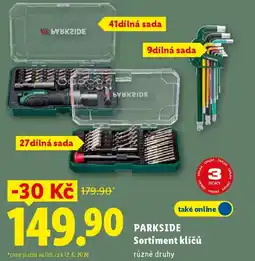 Lidl PARKSIDE Sortiment klíčů nabídka