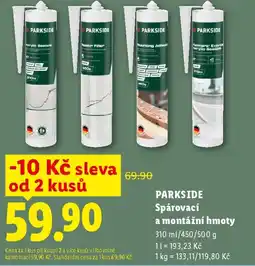 Lidl PARKSIDE Spárovací a montážní hmoty nabídka