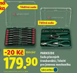 Lidl PARKSIDE Sada přesných šroubováků / kleští pro jemnou mechaniku nabídka