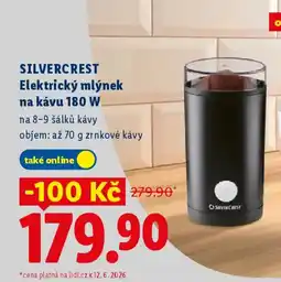 Lidl SILVERCREST Elektrický mlýnek na kávu 180 W nabídka