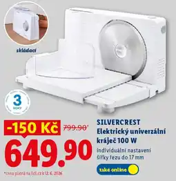Lidl SILVERCREST Elektrický univerzální kráječ 100 W nabídka