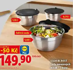 Lidl SILVERCREST Sada nerezových misek - 3 kusy nabídka