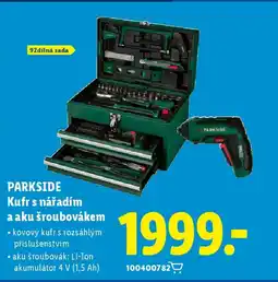 Lidl PARKSIDE Kufr s nářadím a aku šroubovákem nabídka