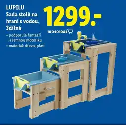 Lidl LUPILU Sada stolů na hraní s vodou, 3dílná nabídka