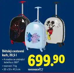 Lidl Dětský cestovní kufr nabídka
