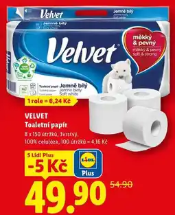Lidl VELVET Toaletní papír, 8 rolí nabídka